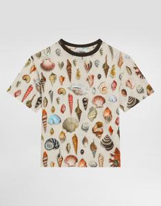 Джерси-футболка с короткими рукавами и принтом ракушек Dolce&Gabbana, мультиколор