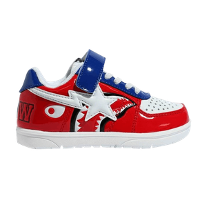 Кроссовки BAPE Bapesta Low Kids 'Red Shark Face', красный