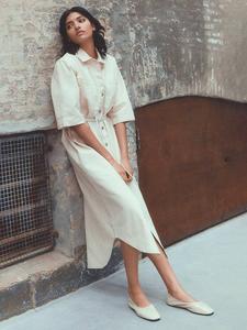 Оливия джинсовое платье-рубашка с поясом Selected, Ecru