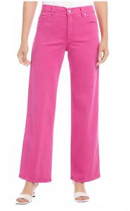 Полноразмерные джинсы с широкими штанинами в розовом цвете Karen Kane