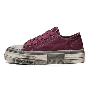 Увеличивающие рост, устойчивые к истиранию, нескользящие, низкие кроссовки QIQUDUCK, Q-Xn9999 Burgundy