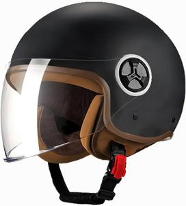 Шлем винтажный Dcoltmi-888 Vespa, черный