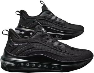 Мужские кроссовки с воздушной подушкой, нескользящие, модные, спортивные, для зала, бега, тенниса, фитнеса, прогулок, баскетбола Generic, черный
