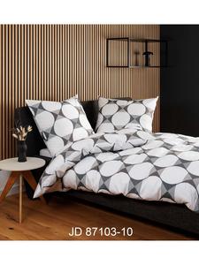 Постельное белье Janine Mako-Satin Cotton JD белого, серого и черного цветов Janine, 135 x 200 + 80 x 80 см