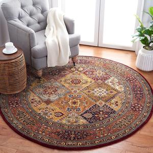 Ковер SAFAVIEH, 107 x 107 см, Persian Legend Collection, круглый, Red & Rust, ручной работы из шерсти, идеален для помещений с высокой проходимостью в гостиной, спальне (PL512A)