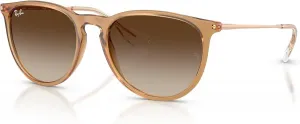 Женские солнцезащитные очки Ray-Ban Rb4171 Erika Round, Rubber Beige/Gradient Brown