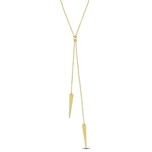 Ожерелье Mimi & Max Double Arrow из 14-каратного желтого золота - 16,5+1 дюйм Mimi & Max, золотой