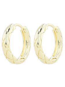 Adeliás Женские серьги - серьги-кольца на шарнирах из серебра 925 пробы с золотым покрытием