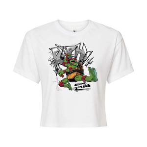 Укороченная футболка с рисунком Teenage Mutant Ninja Turtles Mutant Mayhem Raph для юниоров Licensed Character, белый