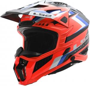 Шлем LS2 Helmets X-Force MX Off Road Helmet, Sprint Black/Orange/Blue/White