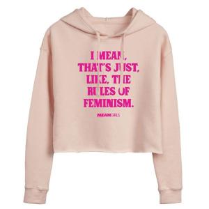 Короткий худи "Правила феминизма для крутых девчонок" Juniors Licensed Character, розовый