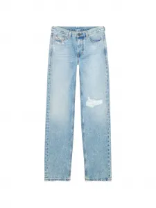 Джинсы с прорезями и логотипом Diesel, синий