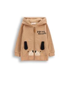 Куртка с капюшоном на подкладке бежевого цвета Coccodrillo