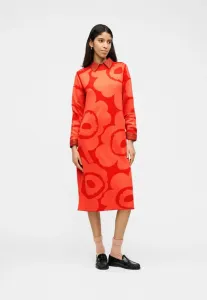 Ennallaan unikko трикотажное платье-джемпер Marimekko, Orange/Red