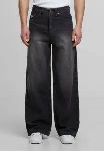 Фирменные джинсы-сигареты с эффектом тай-дай Karl Kani, Black
