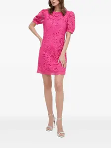 Кружевное платье мини Silvian Heach, розовый