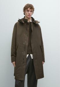 Пальто Massimo Dutti LONG TECHNICAL WITH INTERIOR , Mottled Brown