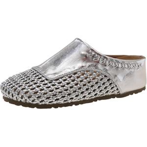 N6N8 Закрытые тапочки женские серебристые, цвет Silver