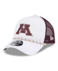 Мужская белая/бордовая спортивная пенная кепка Trucker Hat Minnesota Golden Gophers Court Sport Foam A-Frame 9FORTY Adjustable New Era
