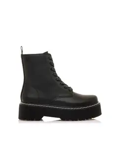 Женские ботинки в военном стиле на двойной подошве Mustang, черный