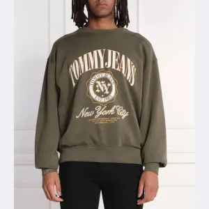 Толстовка обычного кроя Tjm boxy luxe varsity Crew Tommy Hilfiger, зеленый