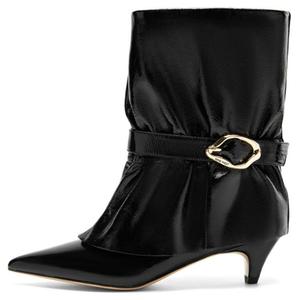 NINE WEST Женские черные ботинки на каблуке 4,5 см, цвет Black