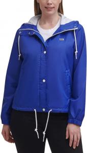 Женская куртка-ветровка Levi's в стиле ретро с капюшоном (стандартные и большие размеры), Sapphire