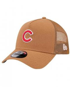 Мужская коричневая бейсболка Chicago Cubs A-Frame Trucker 9FORTY Adjustable New Era