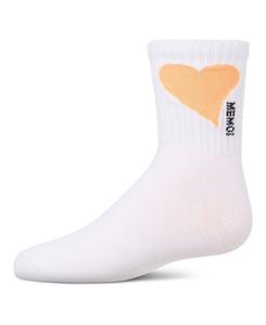 Детские носки с логотипом в виде сердечка для девочек MeMoi, White