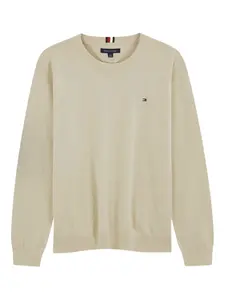 Свитер с V-образным вырезом и логотипом Tommy Hilfiger, нейтральный