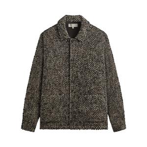 Рубашка Kith Oversized Herringbone Boxy Collared Overshirt, Black