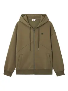 Худи на молнии с логотипом B+Ab, зеленый
