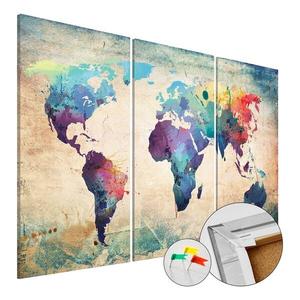 Картина карта Artgeist Rainbow Map, 80 см, разноцветный