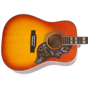 Epiphone Эпифон Hummingbird Studio с цельной верхней декой, акустическая электрогитара, Faded Cherry