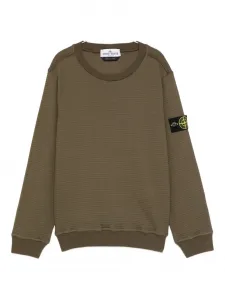 Фактурная толстовка Stone Island Junior, зеленый