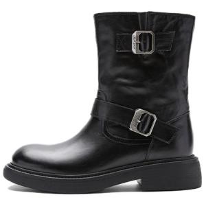 NINE WEST Черные женские полусапожки на каблуке 4 см без подкладки, цвет Black (Unlined)