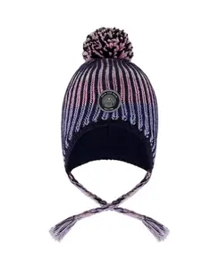 Вязаная перуанская шапочка с помпоном для девочек - для малышей, детей постарше. Deux Par Deux, мультиколор