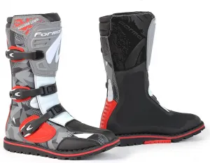 Мотоциклетные ботинки Forma Boulder Comp, серо-красно-белые, размер 45, Camouflage / Rouge / White / Grey