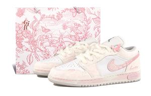 Кроссовки Air 1 RISK Butterfly Residence Smoke Pink Slip Resistant Abrasion Resistant Low top Jordan, розовый