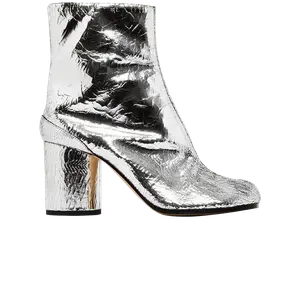 Ботинки Maison Margiela Wmns Tabi Ankle Boot Cracked Metallic Silver, серебряный