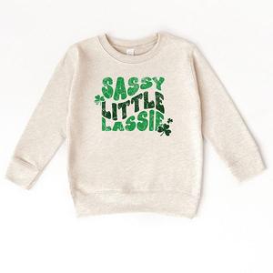 Толстовка для малышей Sassy little lassie bubble letter The Juniper Shop, Natural