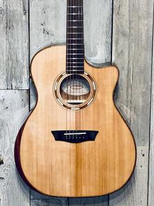 Акустическая гитара Washburn WCG20SCE Comfort Series Cutaway Grand Auditorium w/ Electronics Natural, Pro Setup !