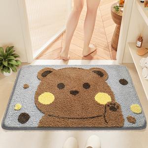 Dajiang Ковер 40х60 см из Пвх для ванной комнаты, впитывающий и нескользящий, дизайн Bubble Bear