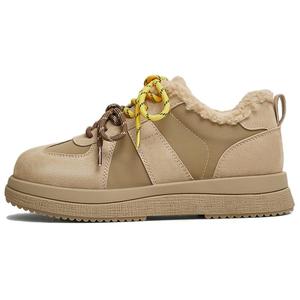 Низкие повседневные туфли женские TATA, Khaki (Faux Wool Lining)