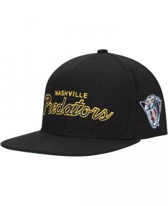 Мужская черная бейсболка Nashville Predators Core Team Script 2.0 Snapback Mitchell & Ness