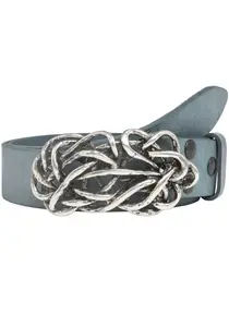 Кожаный ремень LIFEBURG by showroom 019° со сменной застежкой "соломенный узел" Rettungsring By Showroom 019°, джинсовый