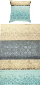 Постельное белье мятно-серебряное 1x 135x220 см + 1x 80x80 см Erwin Müller