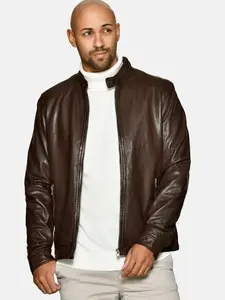 Кожаный пиджак Jcc, коричневый