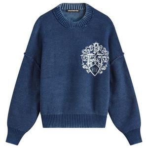 Вязаный свитер с эмблемой колледжа Cole Buxton, темно-синий
