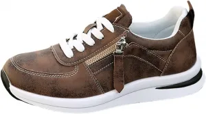 Ортопедические теннисные туфли для женщин с поддержкой свода стопы, широкой полнотой, удобные кроссовки OrthoWear, для плантарного фасциита, модные кроссовки для ходьбы, бега, повседневной носки, обувь для медсестер, удобные и дышащие Baimiu, коричневый